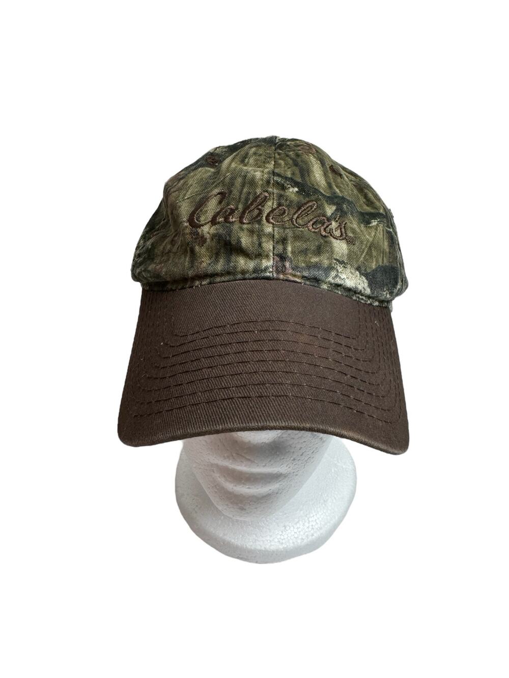 CABELAS Real Camo Hunting Outdoor Cap One Size Adult Breakup Brown Green
